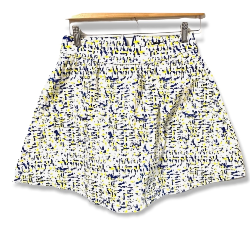 Mark adorable multicolored confetti print A line pleated mini skirt